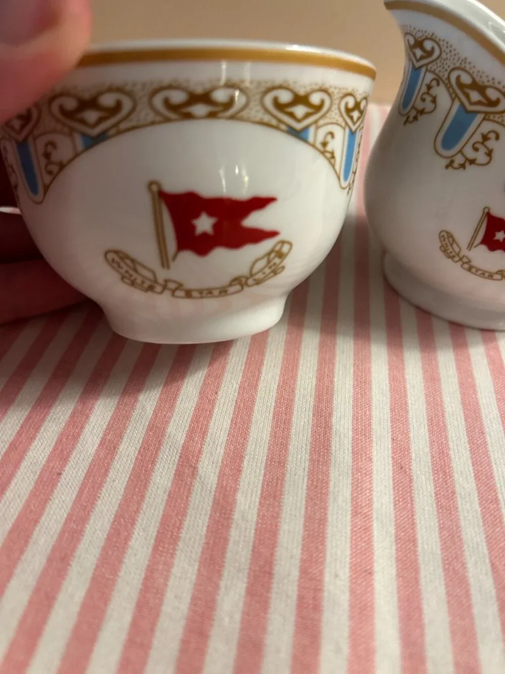 Titanic Reproduction Sugar and Creamer Set